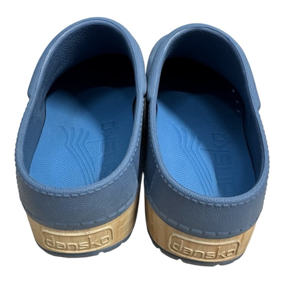 Dansko Kane Clogs Women’s Size 7.5-8 Blue Rubber Slip On Mule Waterproof Shoe - Picture 4 of 7